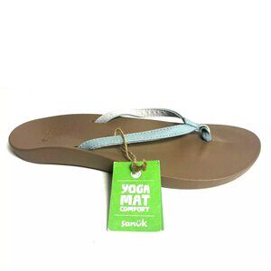 Sanuk Womens Cosmic Yoga Joy Sandal Blue Size 9 M